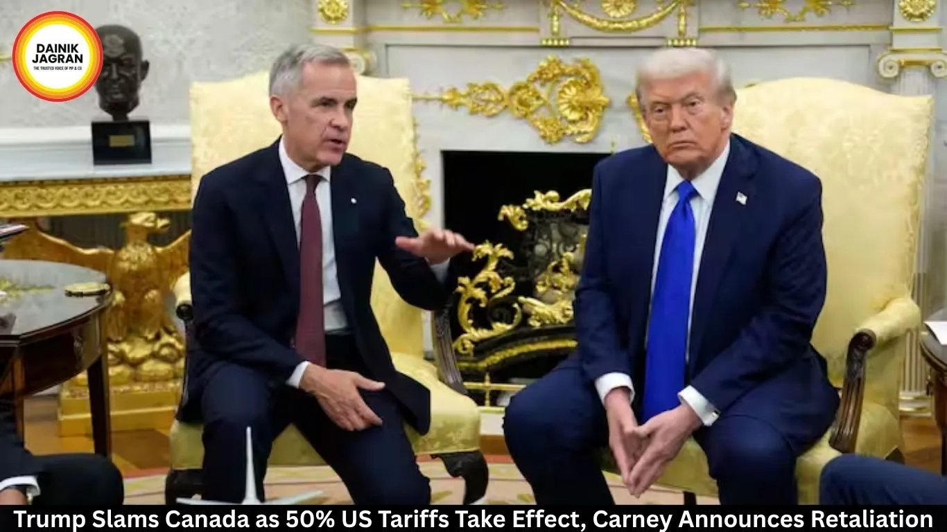Trump Slams Canada as 50vUS Tariffs Take Effect, Carney Announces Retaliation