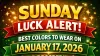 Sunday Luck Alert: Best Colors to Wear on January 17, 2026, for Prosperity
