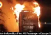 Gwalior-Indore Sleeper Bus Catches Fire on Agra-Mumbai Highway, 45 Passengers Safe