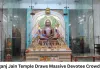 Heavy Devotee Footfall at Habibganj Jain Temple Prompts Traffic Diversions During Chaturmas Celebrations