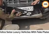 Police Crack Down on Fake Number Plates, Seize Luxury SUVs During Special Drive in Rewa