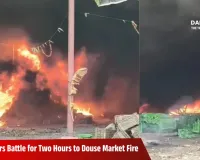 Massive Fire Erupts in Bhatapara Vegetable Market: Short Circuit Sparks Blaze, Goods Worth Lakhs Destroyed
