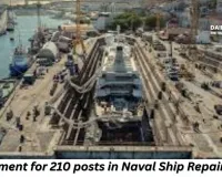 Recruitment for 210 posts in Naval Ship Repair Yard