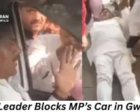BJP Leader Stages Dramatic Protest, Blocks MP’s Car in Gwalior Over Local Civic Issues