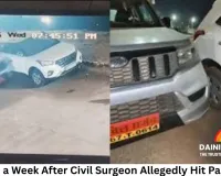 FIR Filed a Week After Civil Surgeon Allegedly Hit Parked Car; Incident Captured on CCTV