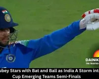 Harsh Dubey Stars with Bat and Ball as India A Storm into Asia Cup Emerging Teams Semi-Finals
