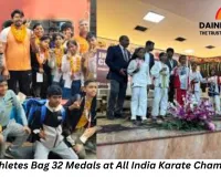 Korba Athletes Win 32 Medals at All India Karate Championship