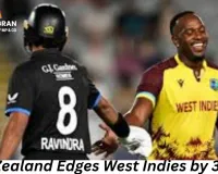 New Zealand Edges West Indies by 3 Runs in Thrilling T20I; Series Levelled 1-1
