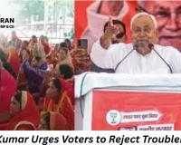 Nitish Kumar Urges Voters to Reject ‘Troublemakers,’ Highlights Bihar’s Progress Under JDU Rule