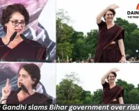 Priyanka Gandhi slams Bihar government over rising crime at Begusarai rally