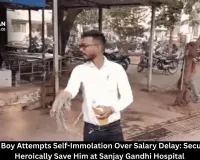  Rewa Ward Boy Attempts Self-Immolation Over Salary Delay: Security Guards Heroically Save Him at Sanjay Gandhi Hospital