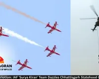 Sky High Patriotism: IAF 'Surya Kiran' Team Dazzles Chhattisgarh Statehood Celebrations