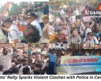 SLST Job Aspirants Clash with Police in Central Kolkata as Protest March Turns Violent