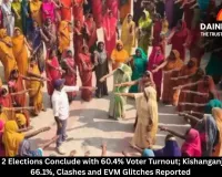 Bihar Phase 2 Elections Conclude with 60.4% Voter Turnout; Kishanganj Leads with 66.1%, Clashes and EVM Glitches Reported