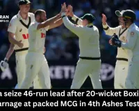 Australia seize 46-run lead after 20-wicket Boxing Day carnage at packed MCG in 4th Ashes Testraft: Add Your Title