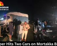 Dumper Hits Two Cars on Mortakka Bridge; One Vehicle Plunges into Narmada, Driver Rescued
