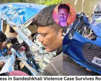 Key Witness in Sandeshkhali Violence Case Survives Road Crash; Son and Driver Killed, Family Alleges Murder Plot