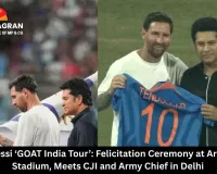  Lionel Messi ‘GOAT India Tour’: Felicitation Ceremony at Arun Jaitley Stadium, Meets CJI and Army Chief in Delhi
