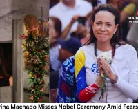 Maria Corina Machado Misses Nobel Ceremony Amid Fears of Arrest, Daughter Accepts Peace Prize in Oslo