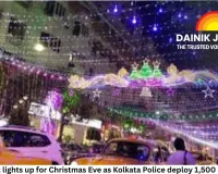 Park Street lights up for Christmas Eve as Kolkata Police deploy 1,500 personnel for crowd control