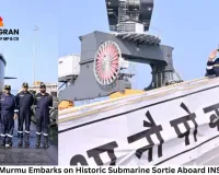 President Murmu Embarks on Historic Submarine Sortie Aboard INS Vagsheer