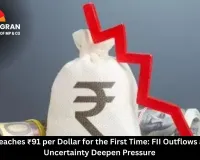  Rupee Breaches ₹91 per Dollar for the First Time: FII Outflows and Trade Uncertainty Deepen Pressure