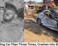 Speeding Car Flips Three Times, Crashes Into Bushes; PSC Aspirant Among Two Killed, Four Critically Injured in Bilaspur