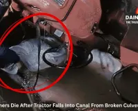 Three Farmers Die After Tractor Falls Into Canal From Broken Culvert in Bhind