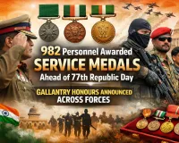 982 Personnel Awarded Service Medals Ahead of 77th Republic Day; Gallantry Honours Announced Across Forces