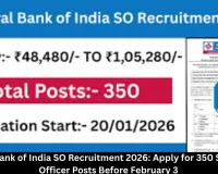 Central Bank of India SO Recruitment 2026: Apply for 350 Specialist Officer Posts Before February 3