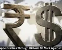   Indian Rupee Crashes Through Historic 92 Mark Against US Dollar
