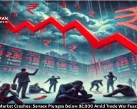 Indian Stock Market Crashes: Sensex Plunges Below 82,000 Amid Trade War Fears & FII Exodus