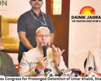 Owaisi Blames Congress for Prolonged Detention of Umar Khalid, Sharjeel Imam; Targets BJP’s ‘Selective Nationalism’
