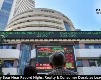 Sensex, Nifty Soar Near Record Highs: Realty & Consumer Durables Lead 2026 Rally