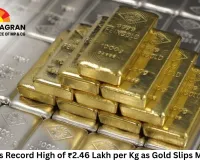 Silver Hits Record High of ₹2.46 Lakh per Kg as Gold Slips Marginally