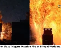Gas Cylinder Blast Triggers Massive Fire at Bhopal Wedding Reception; No Casualties Reported