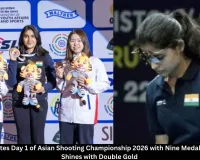 India Dominates Day 1 of Asian Shooting Championship 2026 with Nine Medals, Esha Singh Shines with Double Gold