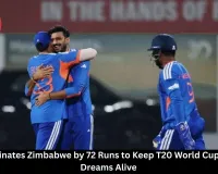 India Dominates Zimbabwe by 72 Runs to Keep T20 World Cup Semifinal Dreams Alive