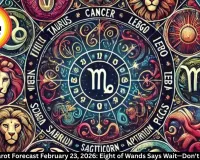 Sagittarius Tarot Forecast February 23, 2026: Eight of Wands Says Wait—Don't Force Things