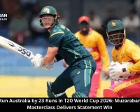 Zimbabwe Stun Australia by 23 Runs in T20 World Cup 2026: Muzarabani’s 4-Wicket Masterclass Delivers Statement Win