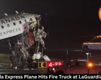 Air Canada Express Plane Hits Fire Truck at LaGuardia, 2 Dead