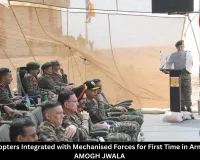 Attack Helicopters Integrated with Mechanised Forces for First Time in Army’s Exercise AMOGH JWALA