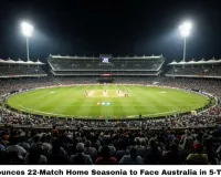 BCCI Announces 22-Match Home Seasonia to Face Australia in 5-Test Series