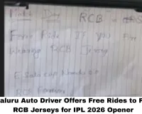 Bengaluru Auto Driver Offers Free Rides to Fans in RCB Jerseys for IPL 2026 Opener