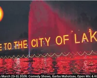  Bhopal Events March 23-31 2026: Comedy Shows, Garba Mahotsav, Open Mic & Kids Workshops 