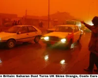 Blood Rain in Britain: Saharan Dust Turns UK Skies Orange, Coats Cars in Red Dust
