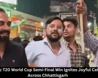  India's Epic T20 World Cup Semi-Final Win Ignites Joyful Celebrations Across Chhattisgarh