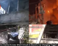 Indore EV Fire Claims 8 Lives: Short Circuit in Electric Car Charging Triggers Deadly Blaze