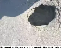 NH-39 Sidhi Road Collapse 2026: Tunnel-Like Sinkhole Swallows 50 Boulders — 3 Accidents, 5 Injured, PWD Says 