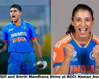 Shubman Gill and Smriti Mandhana Shine at BCCI Naman Awards 2026 — India's Cricket Night of Champions